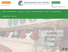 Tablet Screenshot of kathmanduecohotel.com